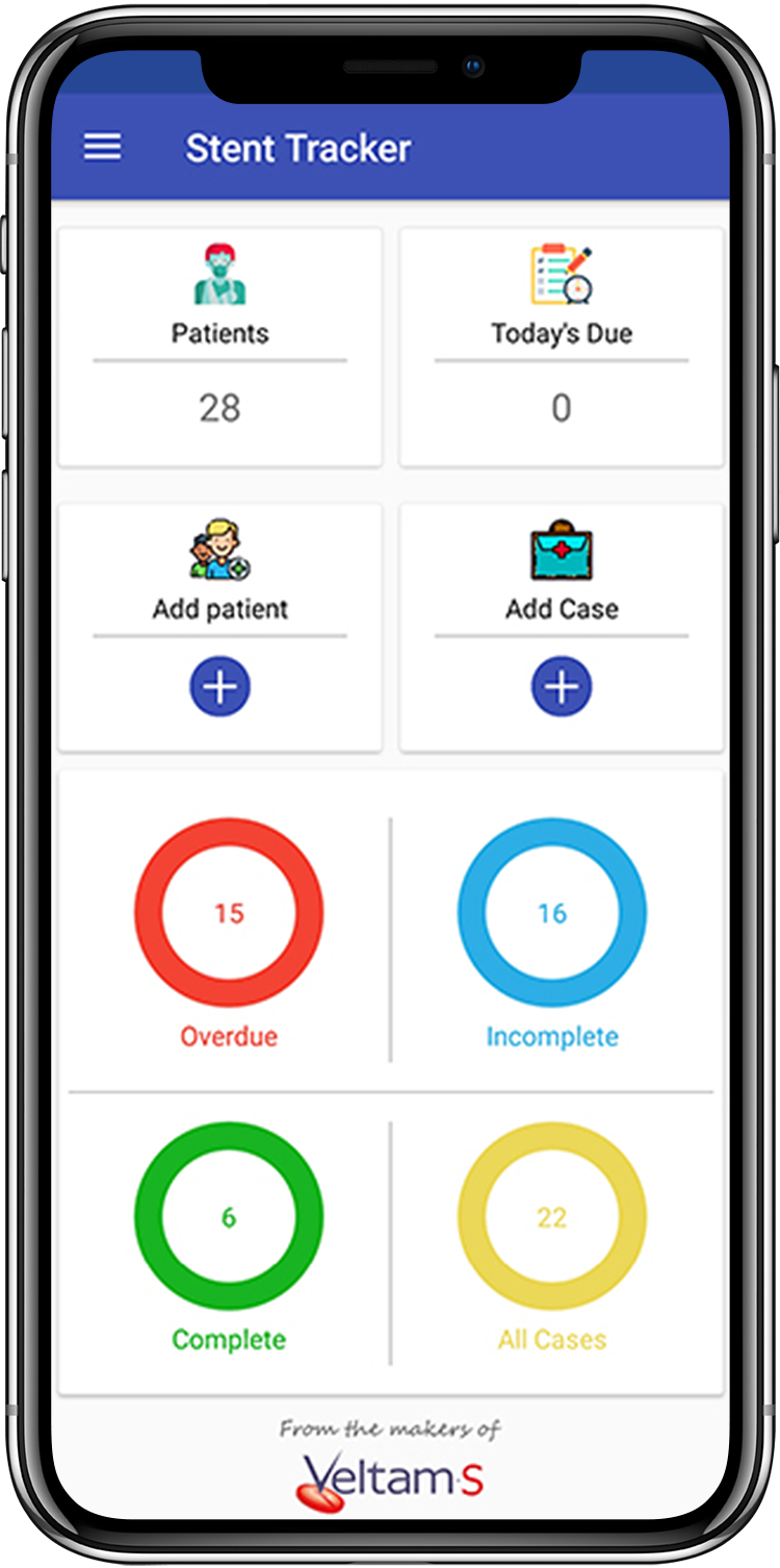 Stent tracker Dashboard Screenshot